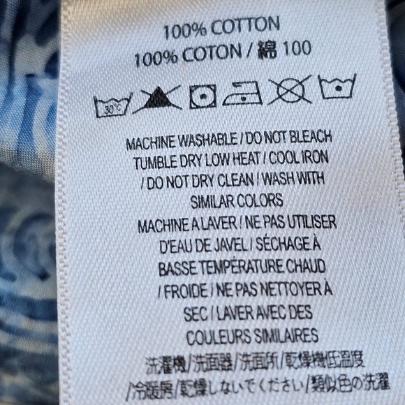 Vintage Peter Harrington Shirt Medium Blue Retro design 90s casual button down - Picture 7 of 9